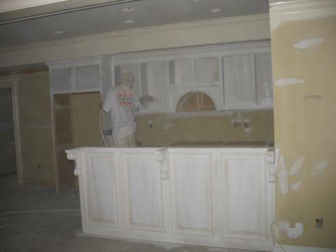 A man standing in front of a kitchen counter.